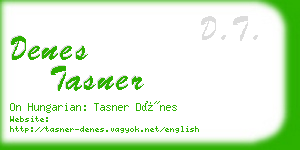 denes tasner business card